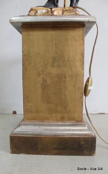 Nubien Porte-Torchère en Bois Sculpté, goût Vénitien – 1ère partie XXe