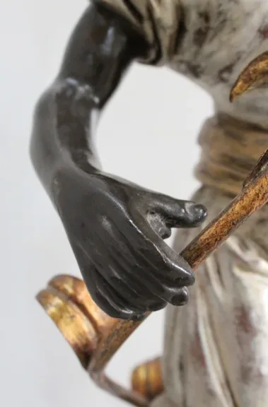 Nubien Porte-Torchère en Bois Sculpté, goût Vénitien – 1ère partie XXe