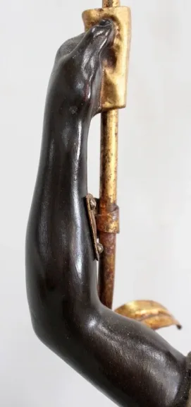 Nubien Porte-Torchère en Bois Sculpté, goût Vénitien – 1ère partie XXe