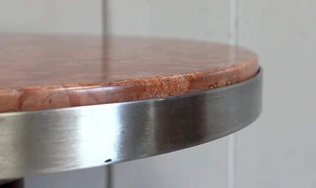 Petit Guéridon Circulaire en Inox brossé – 1920/1930