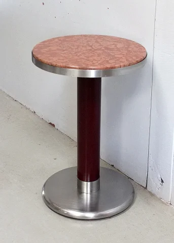 Petit Guéridon Circulaire en Inox brossé – 1920/1930