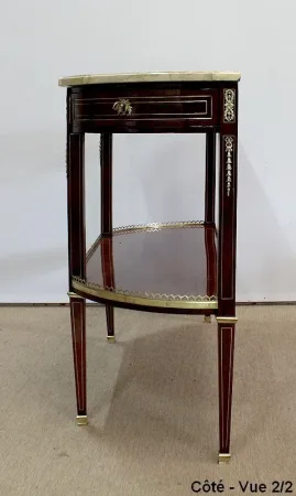 Longue Console en Acajou et Marbre, transition Louis XVI / Directoire – XVIIIe