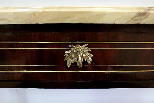 Longue Console en Acajou et Marbre, transition Louis XVI / Directoire – XVIIIe