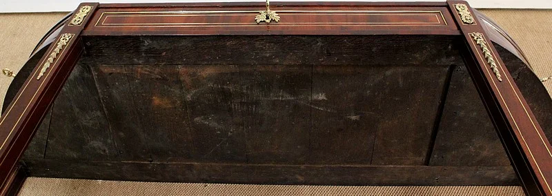 Longue Console en Acajou et Marbre, transition Louis XVI / Directoire – XVIIIe