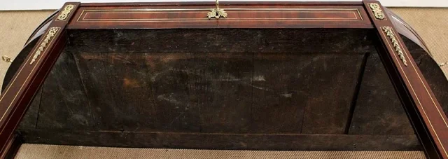Longue Console en Acajou et Marbre, transition Louis XVI / Directoire – XVIIIe