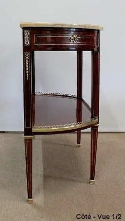 Longue Console en Acajou et Marbre, transition Louis XVI / Directoire – XVIIIe
