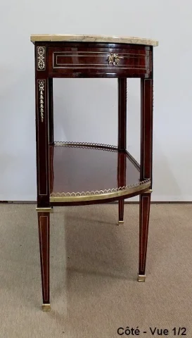 Longue Console en Acajou et Marbre, transition Louis XVI / Directoire – XVIIIe