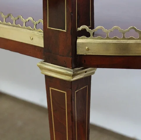 Longue Console en Acajou et Marbre, transition Louis XVI / Directoire – XVIIIe
