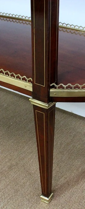 Longue Console en Acajou et Marbre, transition Louis XVI / Directoire – XVIIIe