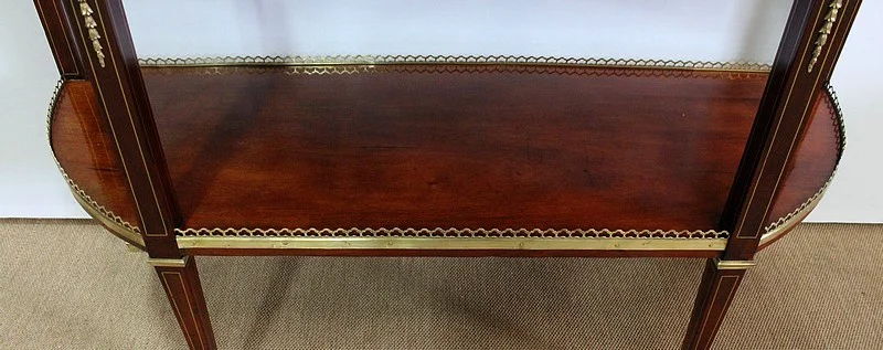 Longue Console en Acajou et Marbre, transition Louis XVI / Directoire – XVIIIe