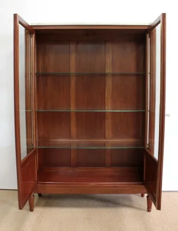 Vitrine Toutes Faces en Acajou massif, style Louis XVI – Fin XIXe