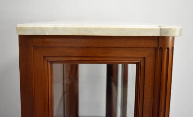 Vitrine Toutes Faces en Acajou massif, style Louis XVI – Fin XIXe