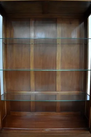 Vitrine Toutes Faces en Acajou massif, style Louis XVI – Fin XIXe