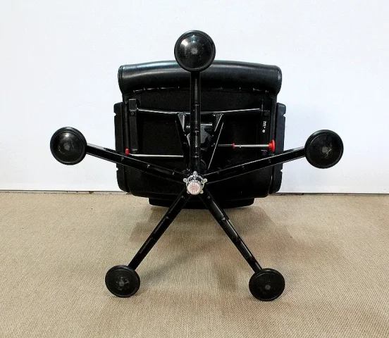 Paire de Fauteuils de Bureau en Cuir, de Richard Sapper – 1979