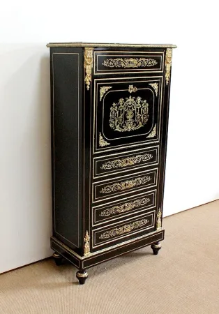 Secrétaire en Bois noirci, époque Napoléon III – XIXe