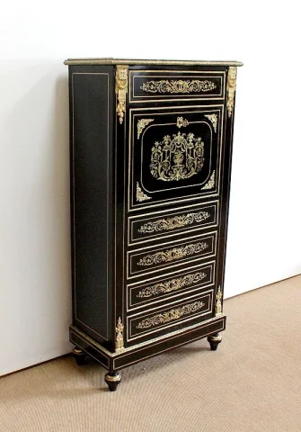 Secrétaire en Bois noirci, époque Napoléon III – XIXe