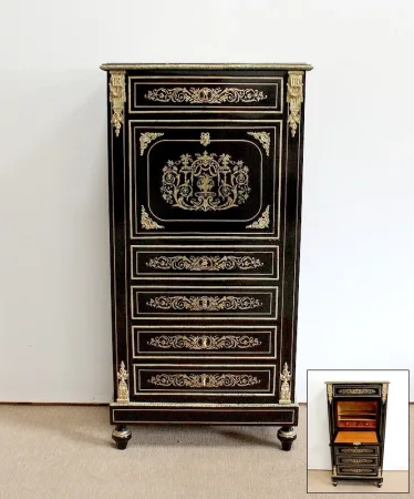 Secrétaire en Bois noirci, époque Napoléon III – XIXe
