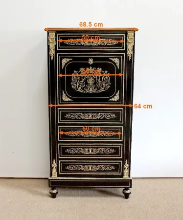 Secrétaire en Bois noirci, époque Napoléon III – XIXe