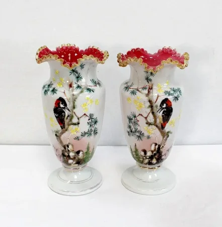 Importante Paire de Vases en Opaline – 1900