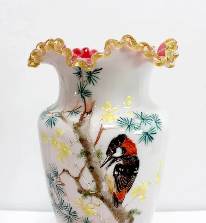 Importante Paire de Vases en Opaline – 1900