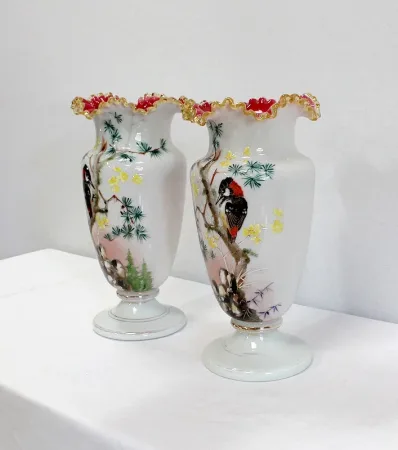 Importante Paire de Vases en Opaline – 1900