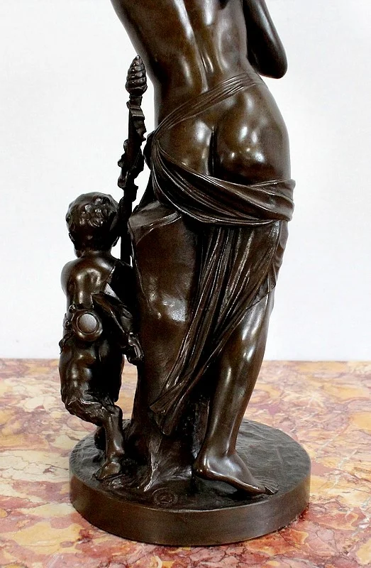 Bronze « Bacchante et petits faunes » d’après J-J Foucou – 2ème moitié du XIXe