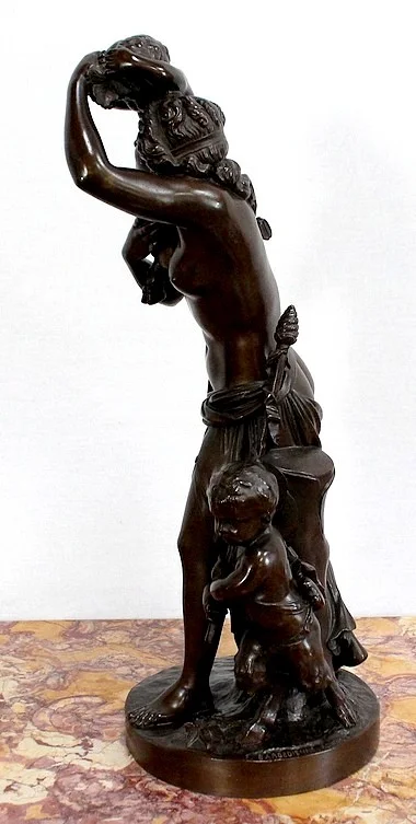 Bronze « Bacchante et petits faunes » d’après J-J Foucou – 2ème moitié du XIXe