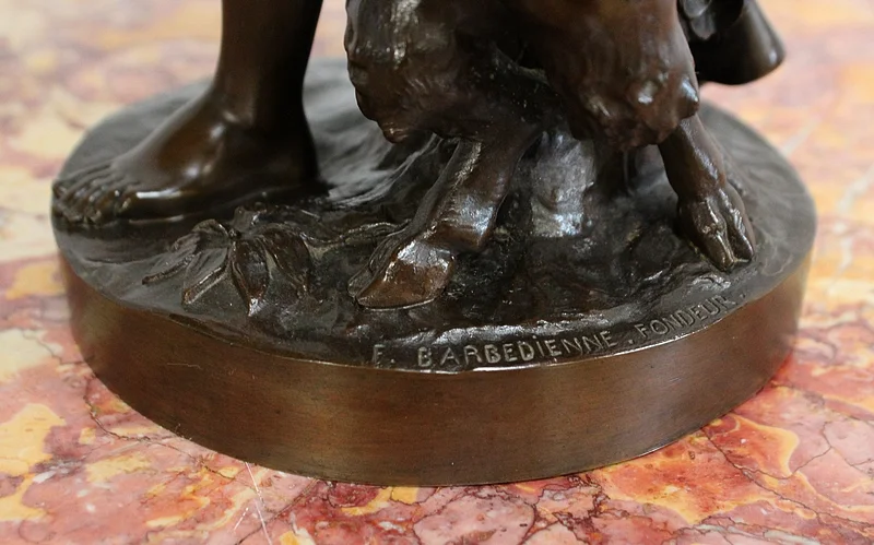 Bronze « Bacchante et petits faunes » d’après J-J Foucou – 2ème moitié du XIXe