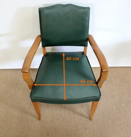 Paire de Fauteuils Bridge en Hêtre Naturel – 1950
