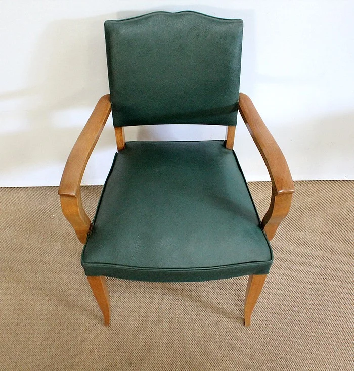 Paire de Fauteuils Bridge en Hêtre Naturel – 1950