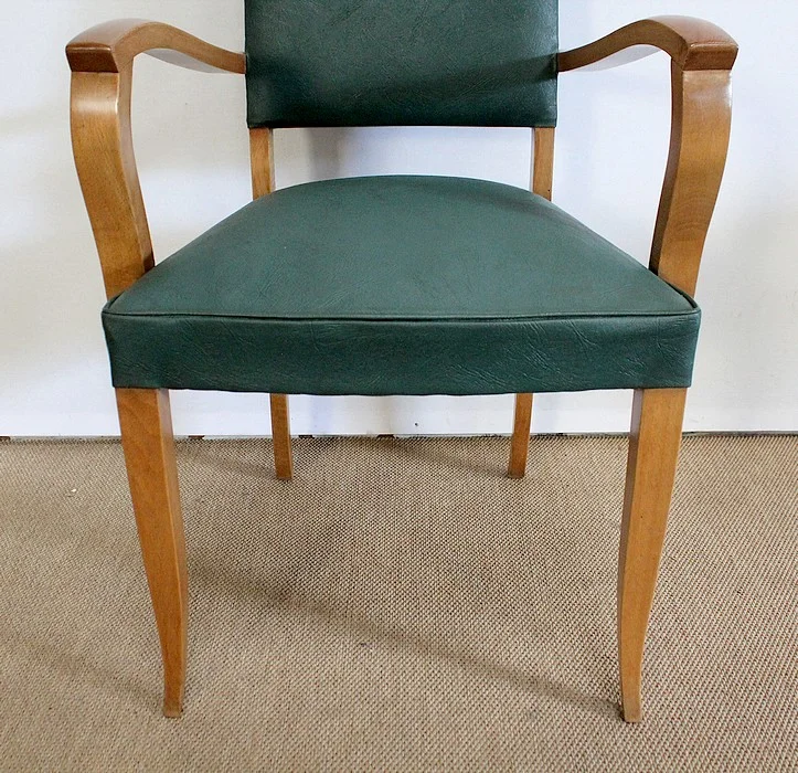 Paire de Fauteuils Bridge en Hêtre Naturel – 1950