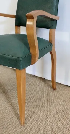 Paire de Fauteuils Bridge en Hêtre Naturel – 1950