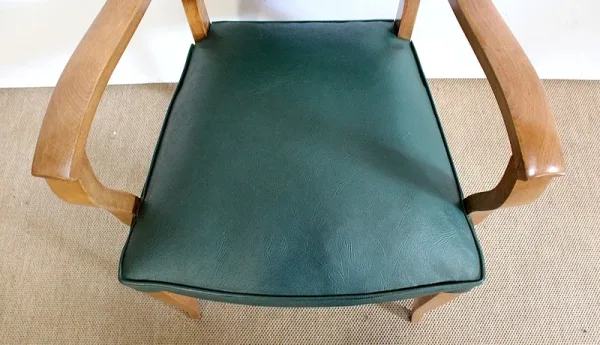 Paire de Fauteuils Bridge en Hêtre Naturel – 1950