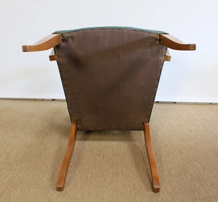 Paire de Fauteuils Bridge en Hêtre Naturel – 1950