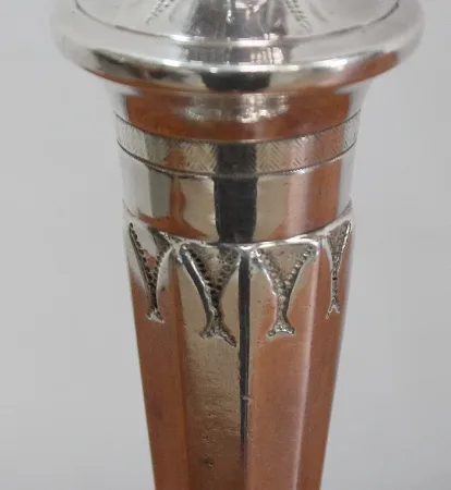 Paire de Candélabres en Bronze Argenté - 1960