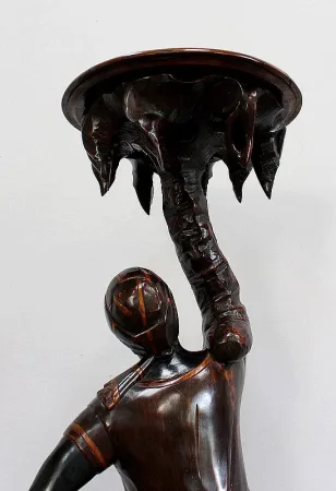 Sellette Ornementale en Bois - XIXe