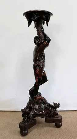 Sellette Ornementale en Bois - XIXe