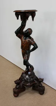 Sellette Ornementale en Bois - XIXe