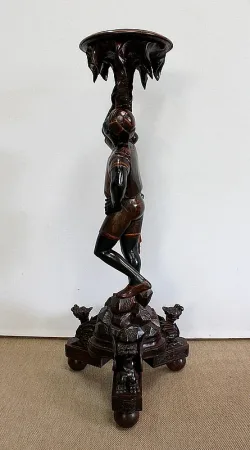 Sellette Ornementale en Bois - XIXe
