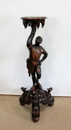 Sellette Ornementale en Bois - XIXe