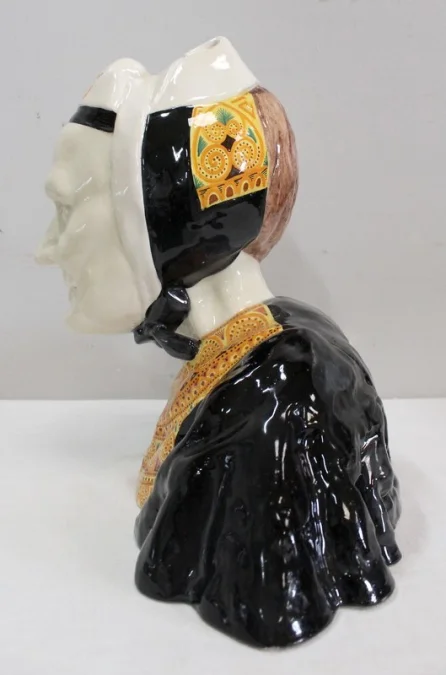 Buste en Faïence d’une Bigoudène, par H. Porson – 1920 / 1930