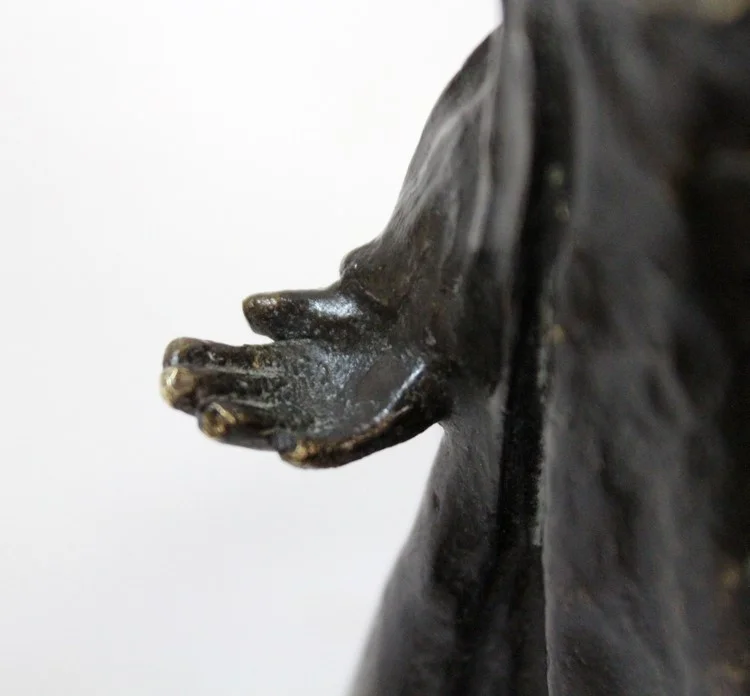 Bronze à Patine Brune, « L’Enfant et l’Aveugle », de B. Girardet – Début XXe