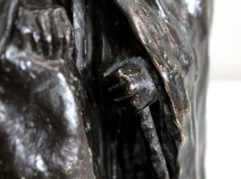 Bronze à Patine Brune, « L’Enfant et l’Aveugle », de B. Girardet – Début XXe