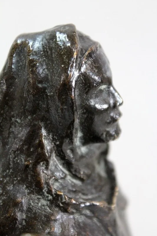 Bronze à Patine Brune, « L’Enfant et l’Aveugle », de B. Girardet – Début XXe