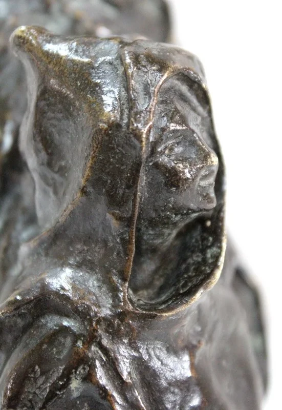 Bronze à Patine Brune, « L’Enfant et l’Aveugle », de B. Girardet – Début XXe