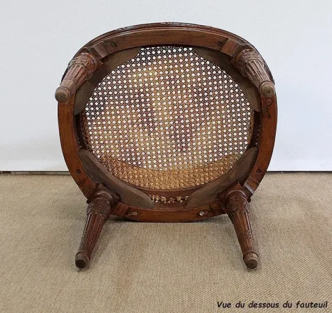 Fauteuil en Acajou massif, style Louis XVI - 1900