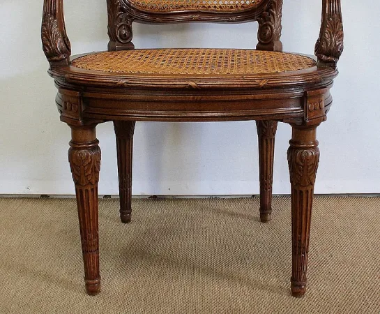 Fauteuil en Acajou massif, style Louis XVI - 1900