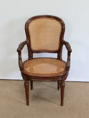Fauteuil en Acajou massif, style Louis XVI - 1900