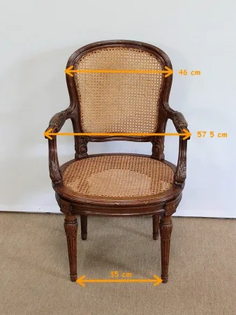 Fauteuil en Acajou massif, style Louis XVI - 1900