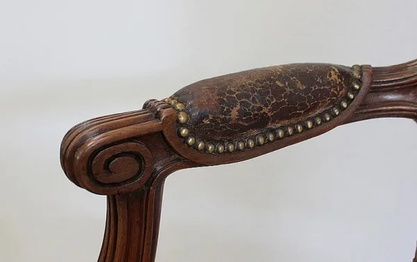 Fauteuil en Acajou massif, style Louis XVI - 1900